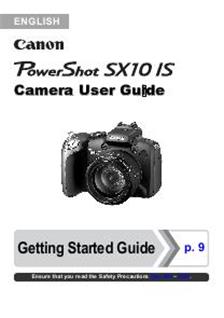 Canon PowerShot SX10 IS manual. Camera Instructions.